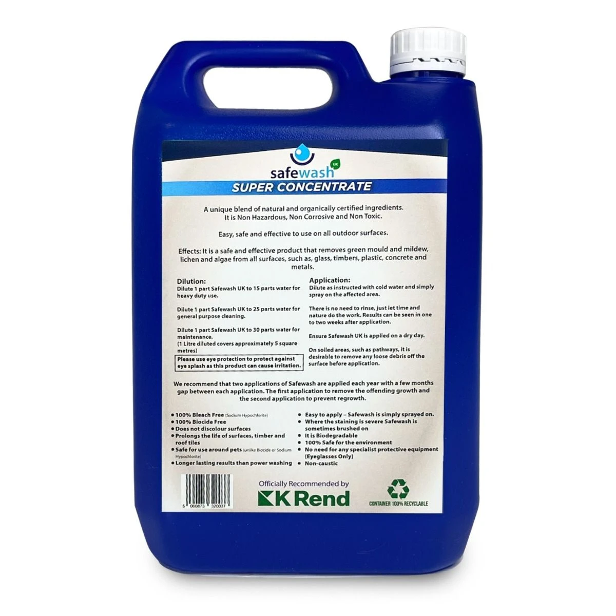 Safewash UK Super Concentrate Commercial Use Cleaner 5L - Image 2